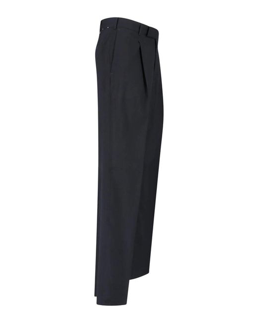 PT Torino Blue Virgin Wool Trousers for men