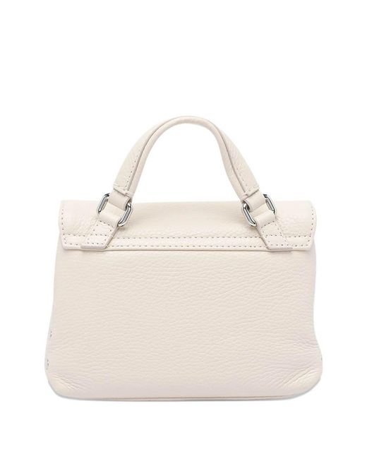 Zanellato White Postina Daily Baby Leather Handbag