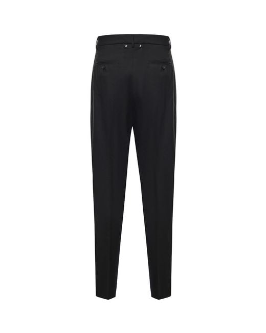 Golden Goose Deluxe Brand Black Cool Wool Trousers for men