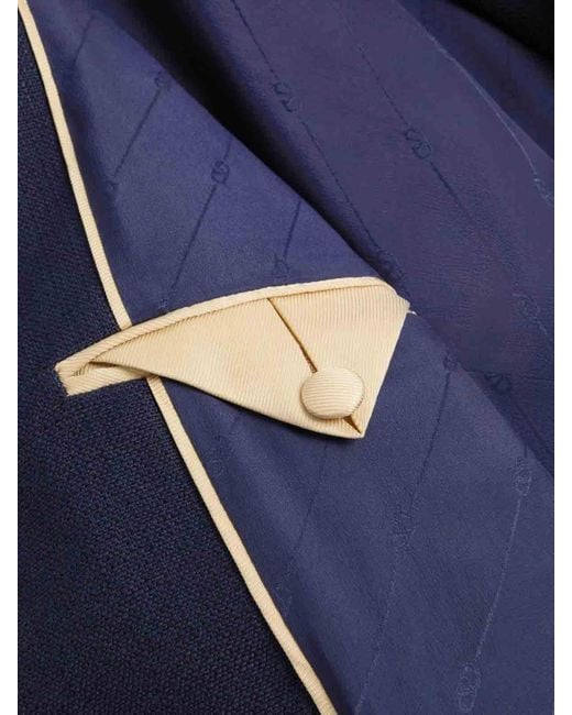 Valentino Blue Bow Single-Breasted Jacket