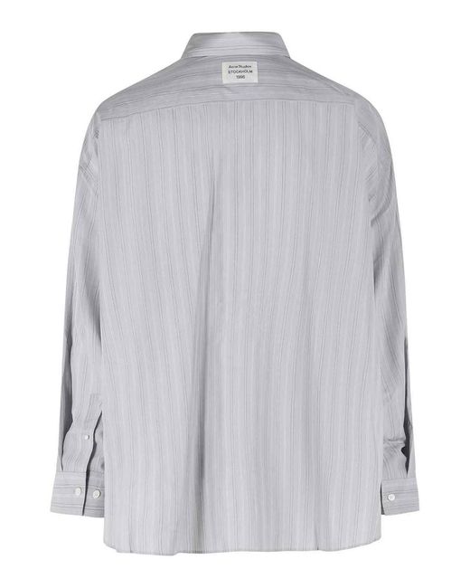 Camicia di Acne in Gray da Uomo