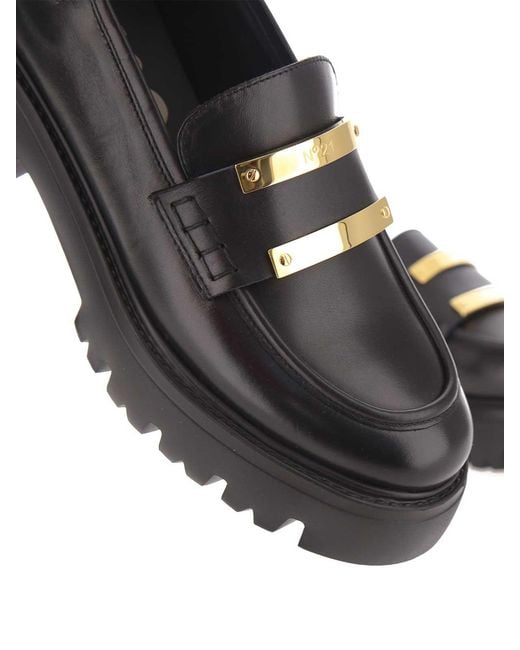 N°21 Black Barrette Loafers
