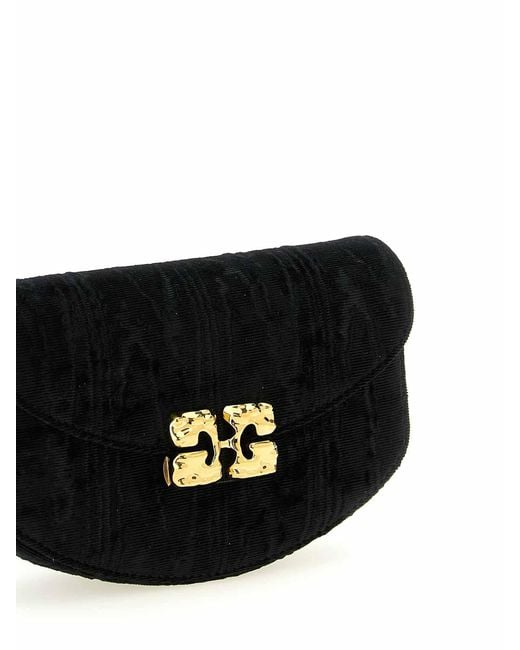Ganni Black Lulu Wallet On Chain