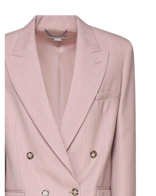 Stella McCartney Pink Oversized Double-Breasted Jacket