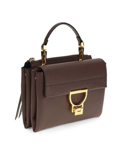 Coccinelle Brown Handbag Grained Leather Berry