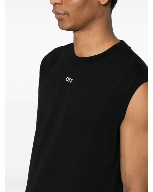Off-White c/o Virgil Abloh Black Soft Sleeveless T-shirt for men