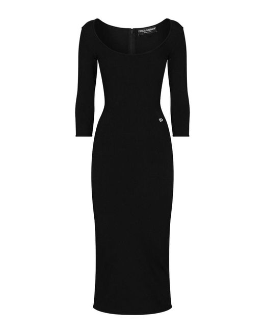 Dolce & Gabbana Black Midi Skirt