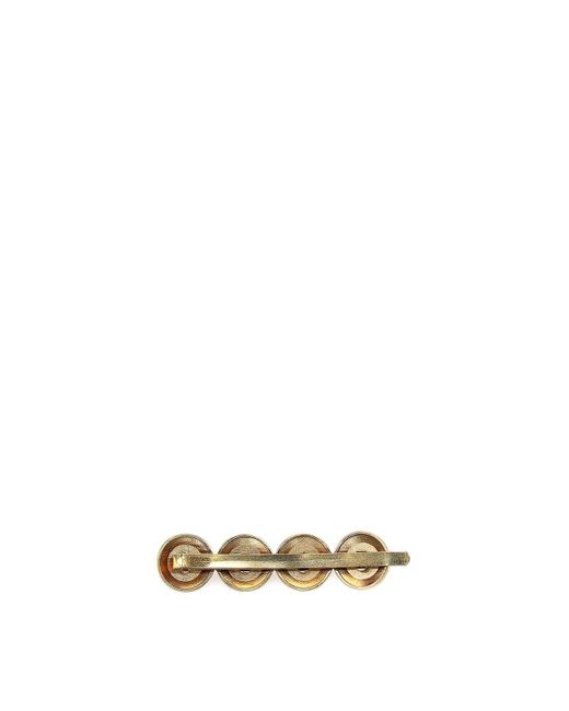 Versace Medusa Head Detailed Hair Clip in Metallic Lyst