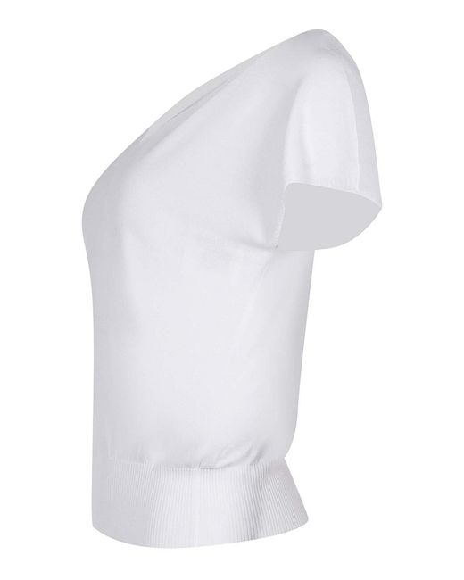 Dondup White Sweater Made Of A Viscose Blend