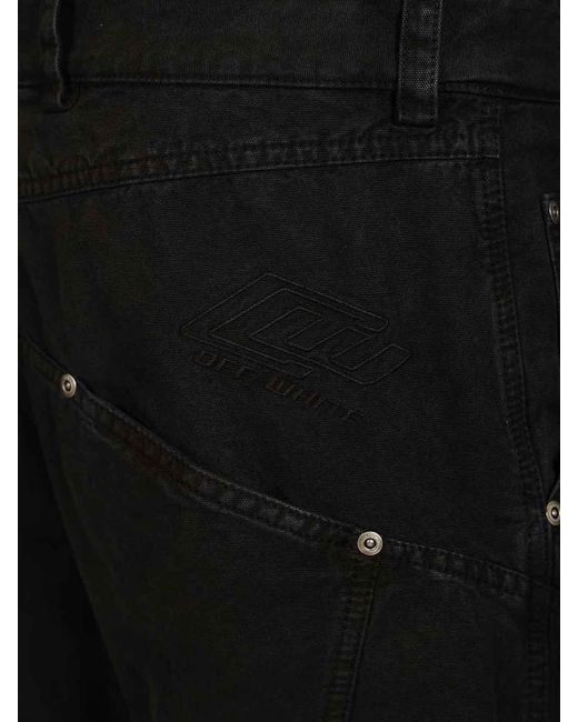 Off-White c/o Virgil Abloh Black Multipocket Cargo Jeans for men
