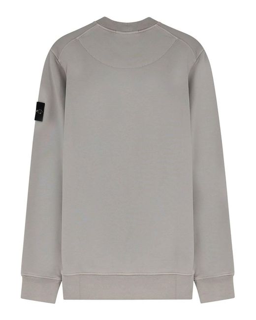 Stone Island Gray Organic Cotton Sweatshirt for men