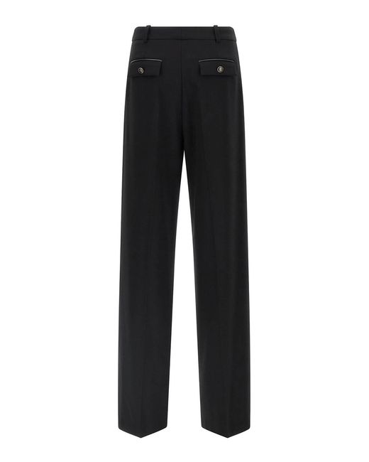 Elisabetta Franchi Black Fluid Cady Pants