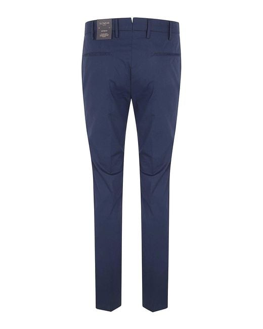 Incotex Blue Classic Chino Trousers for men