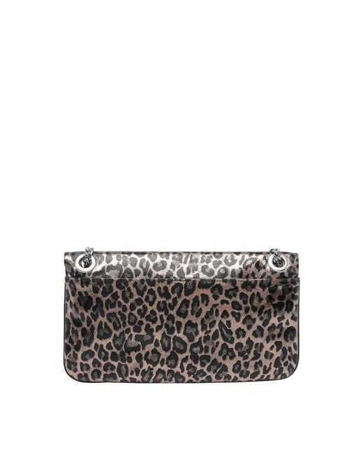 Zadig & Voltaire Gray Rock Metal Leopard Crossbody Bag