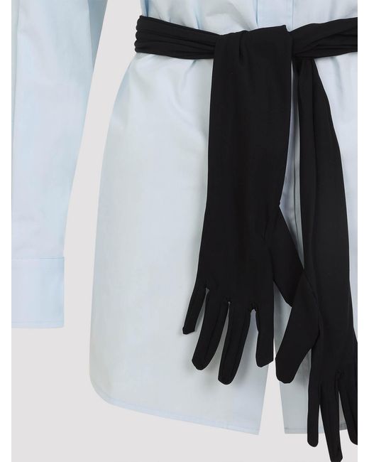 MM6 by Maison Margiela Blue Cotton Shirt