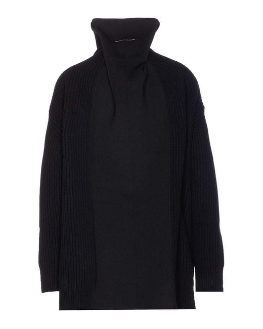 MM6 by Maison Margiela Blue Ribbed Knit Cardigan Dress