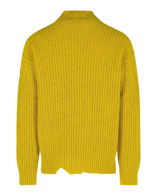 Marni Yellow Mustard Virgin Wool Turtleneck Sweater for men