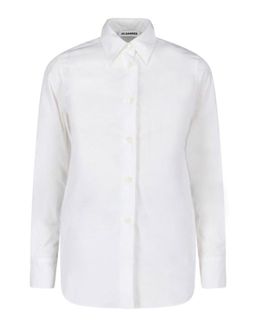 Jil Sander White Cotton Poplin Shirt