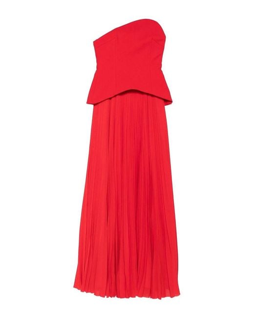 Solace London Red Britt Off-Shoulder Dress