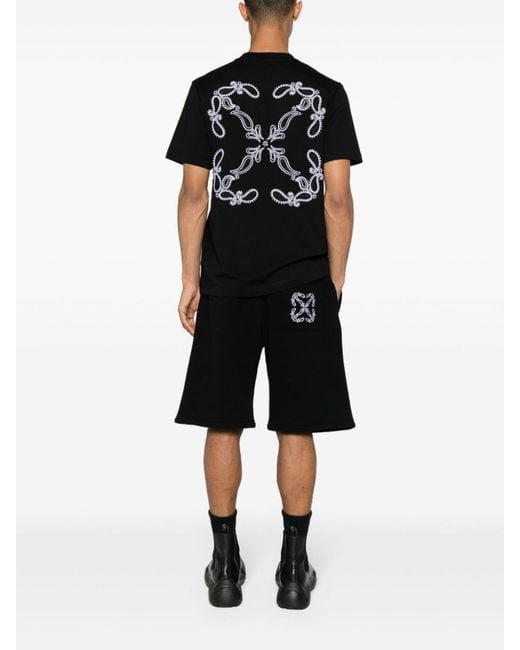 Off-White c/o Virgil Abloh Black Off- Bandana Arrow Skate Track Shorts for men