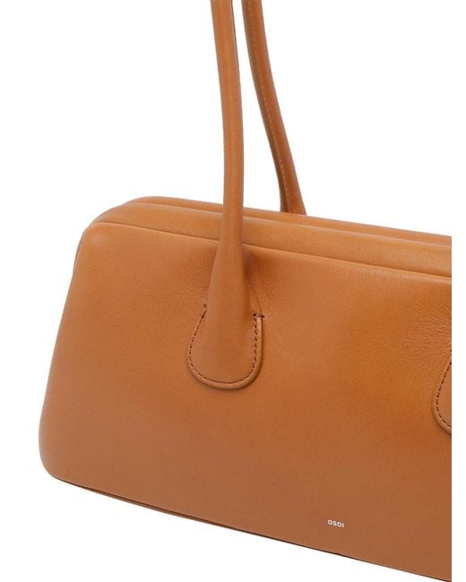 OSOI Brown Boat Wide Shoulder Bag