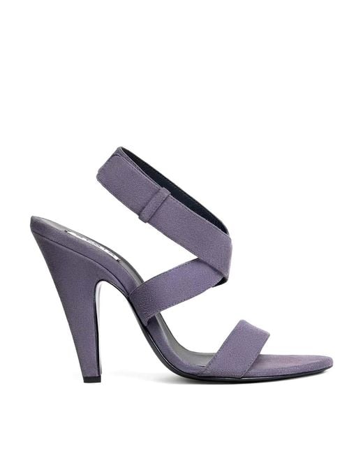Alaïa Blue Cone Suede Sandals