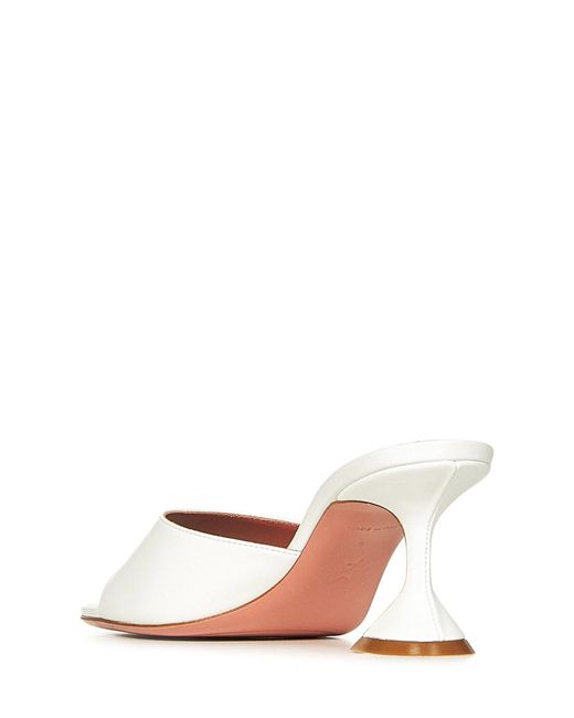 AMINA MUADDI Natural Lupita Slipper 70 Nappa Leather Sandals
