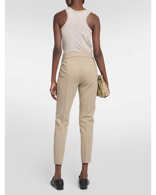Max Mara Natural Pegno Viscose Jersey Trousers