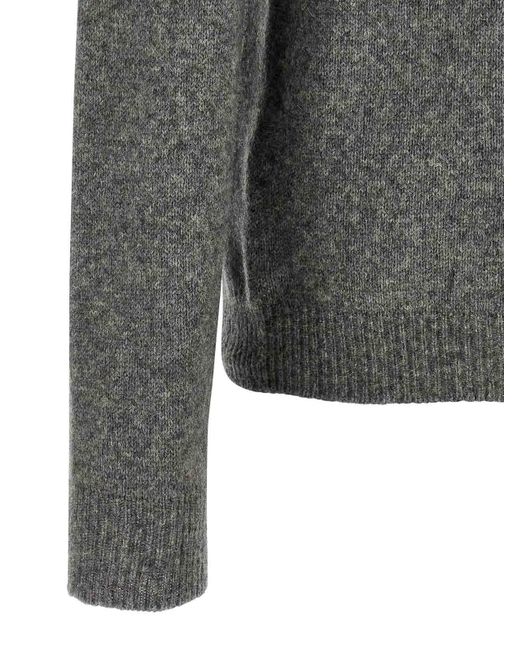 Roberto Collina Gray Hooded Sweater for men