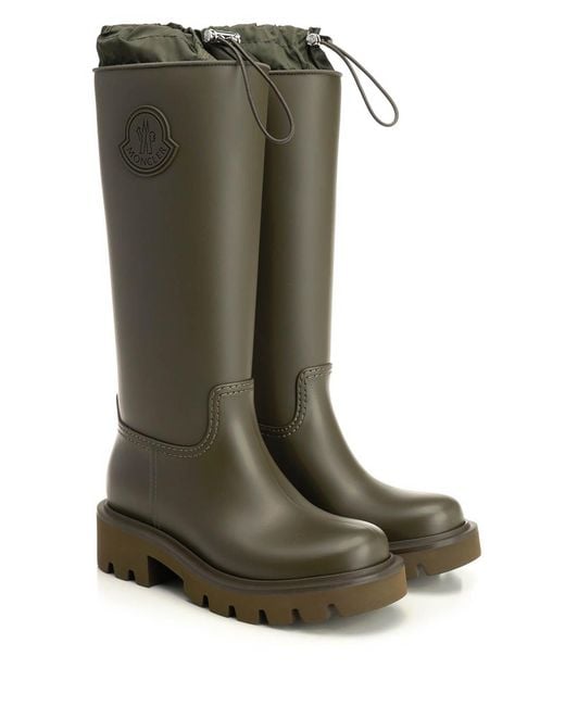 Moncler Green Kickstream High Rain Boots