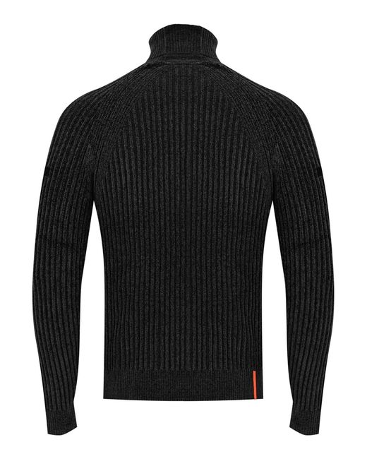 Rrd Black Velvet Rave Ribbed Turtleneck for men