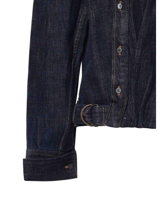 Loewe Blue Draped Denim Shirt