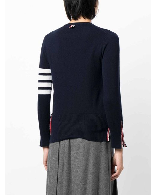 Thom Browne Black 4-Bar Stripe Cardigan