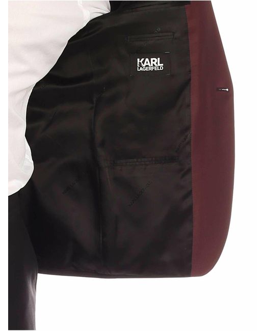Karl Lagerfeld Black Suit With Details for men