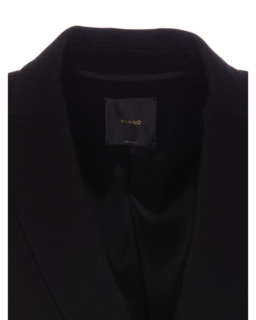 Pinko Black Glorioso Double Breasted Closure Jacket