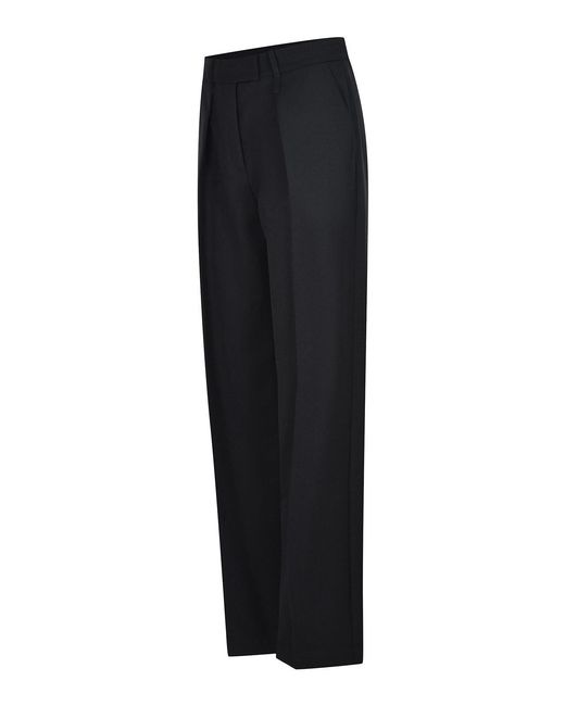 Alysi Blue Trousers Made Of A Wool Blend