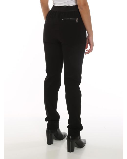 Dolce & Gabbana Black Logoed Waistband Trousers