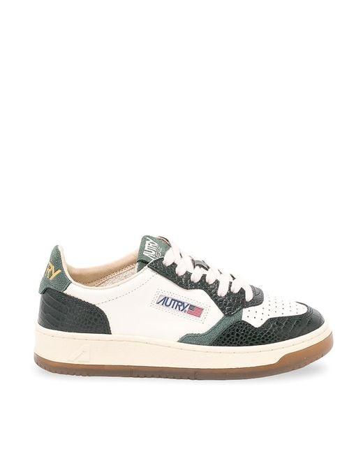 Autry White 'Medalist' Low Sneakers