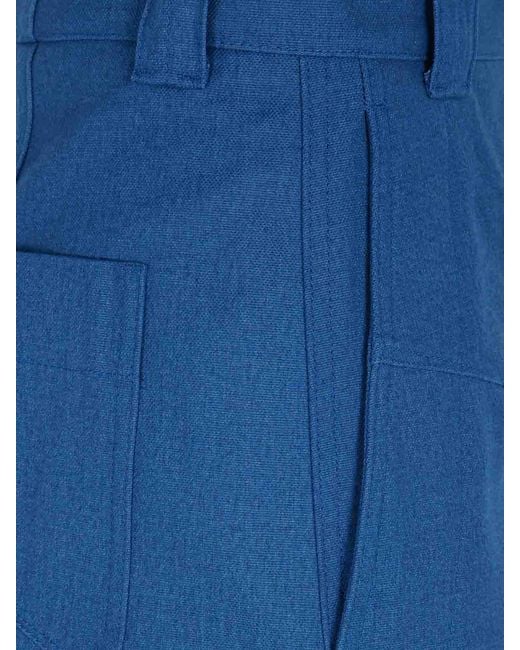 Chloé Blue Barel High Waist Trousers