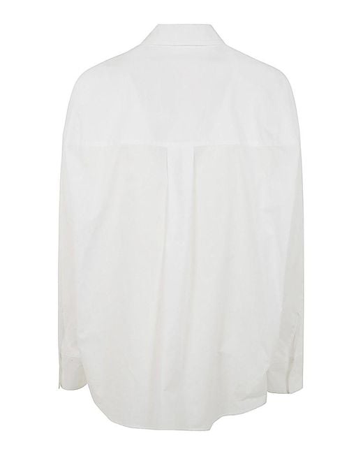 P.A.R.O.S.H. White Sequined Plastron Shirt
