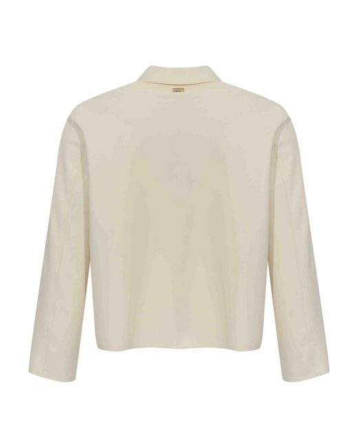 Herno White First Act Cape Jacket