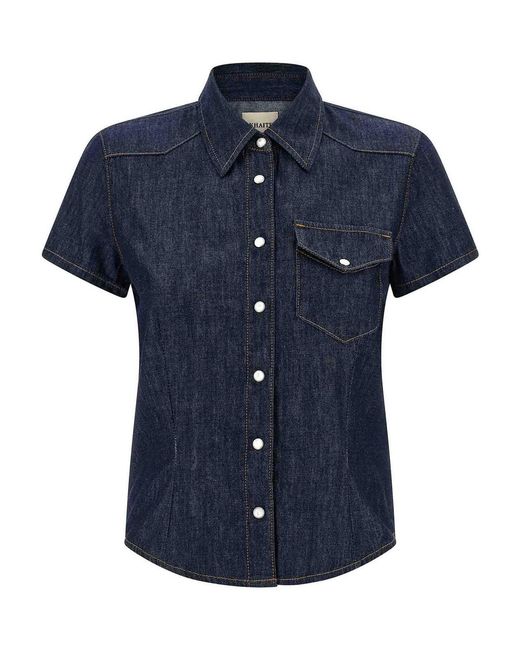 Khaite Blue 'Cavazos' Shirt