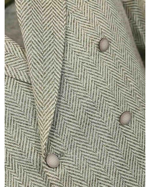 Tagliatore Green Double-Breasted Montecarlo Jersey Jacket for men