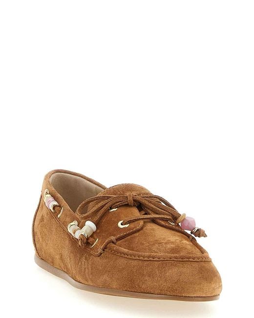 Stuart Weitzman Brown Majorca Tinsley Boat Shoe