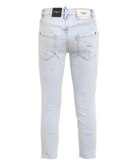 DSquared² Blue Cool Girl Cropped Jeans