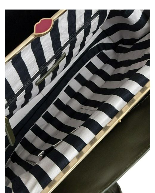 Lulu Guinness Green Leather Bag