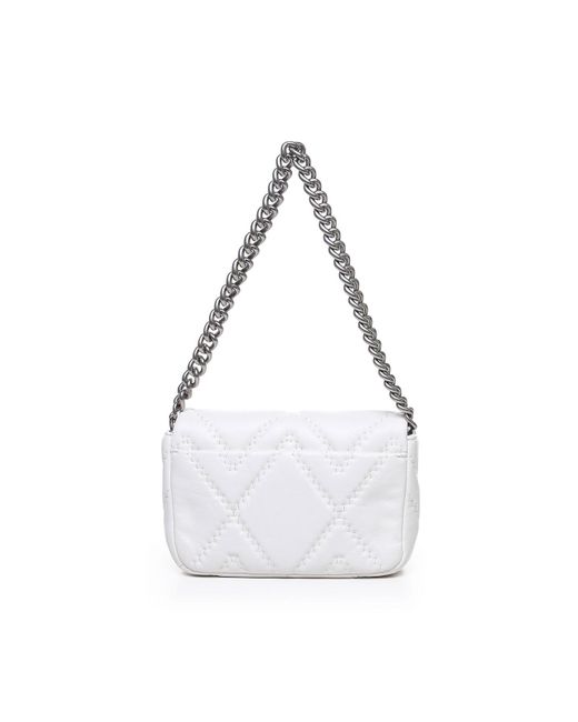Marc Jacobs White J Marc Shoulder Bag In Quilted Leather