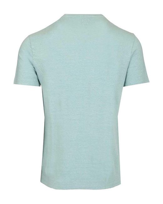 Fedeli Green Crew Neck T-Shirt for men
