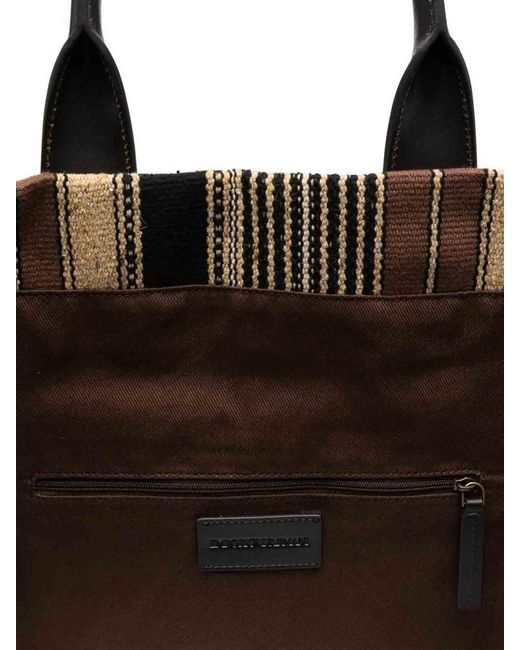Emporio Armani Black Striped Tote Bag for men