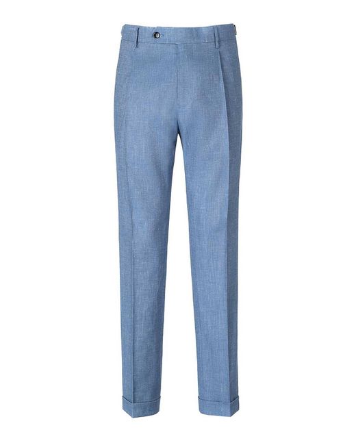 Berwich Blue Relaxed Fit Pants for men
